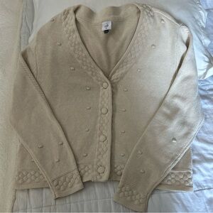 CAbi Beige Knit Cardigan